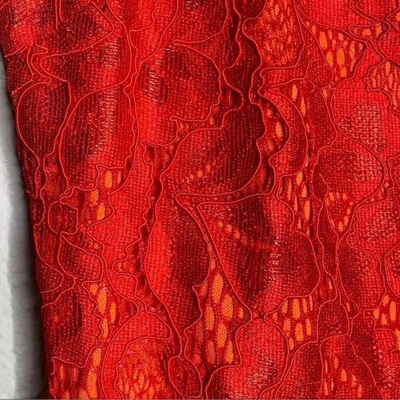 Sam Edelman Ruffled Sleeveless party Lace Dress - Picture 12 of 16